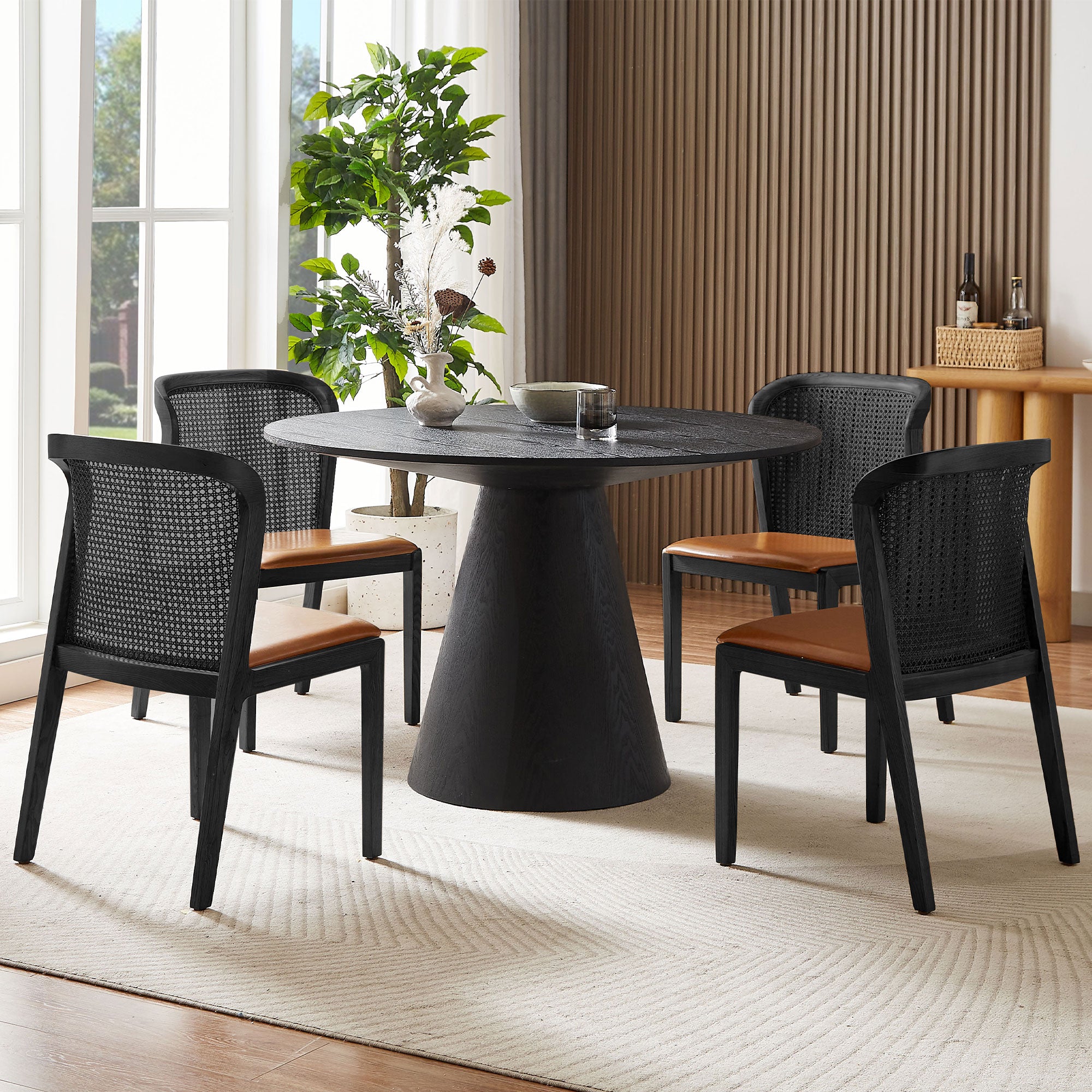 47.24'' Round Dining Table, Modern Kitchen Table