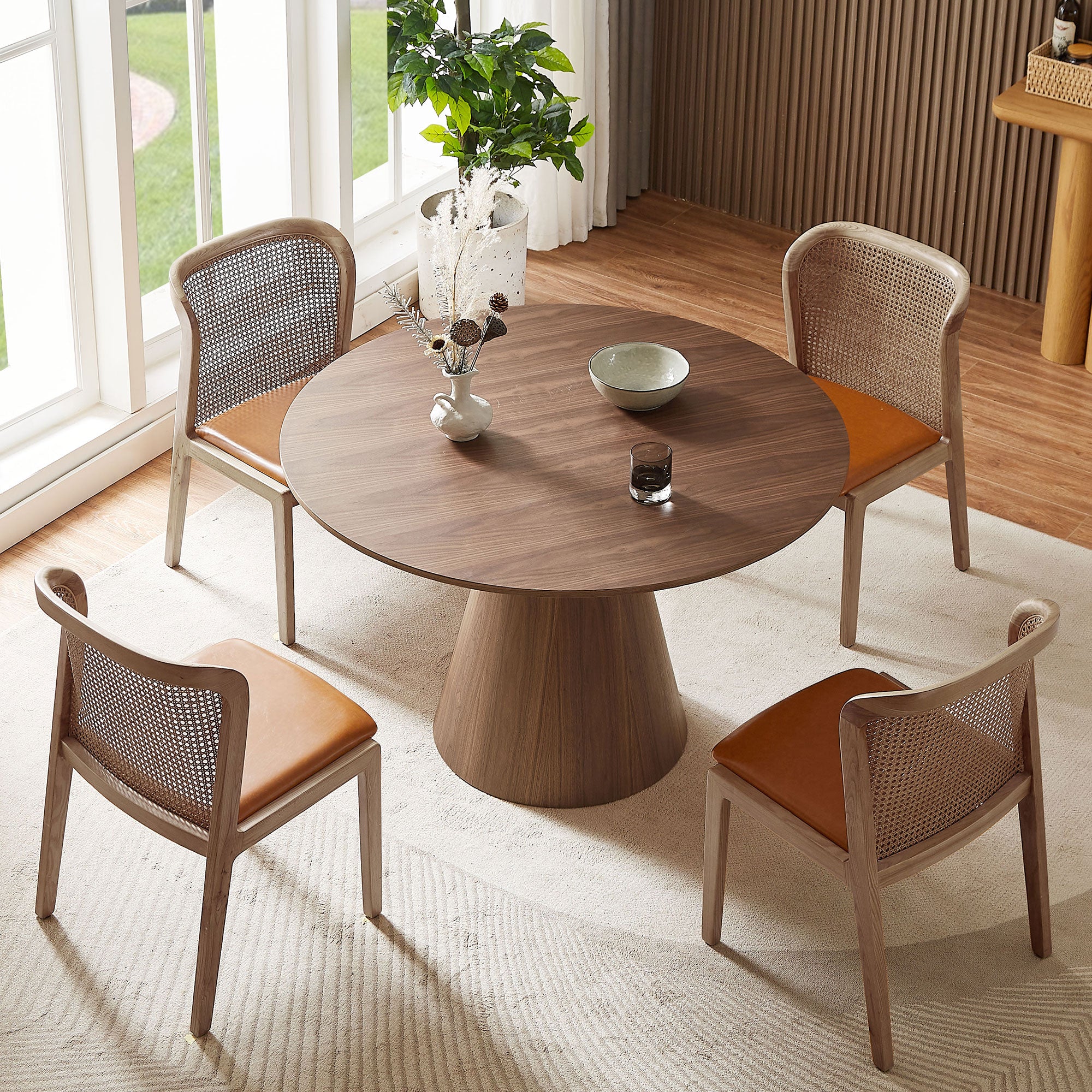 47.24'' Round Dining Table, Modern Kitchen Table